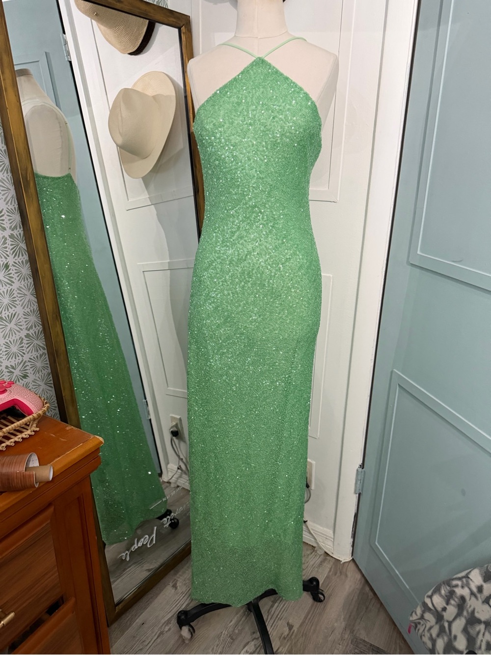Amanda Uprichard x REVOLVE Riesling Sequin Gown in Mint Small - Picture 10 of 12